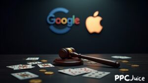 Google and Apple Face Lawsuit for Alleged Role in Illegal Gambling Distribution, Concept art for illustrative purpose - Monok
